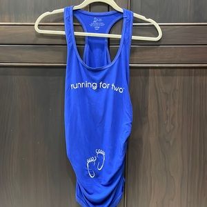 Blue Maternity Workout Top Medium